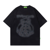 Men T Shirt Fashion Brand Graffiti Printing Short-Sleeved T-shirt Men and Women Loose