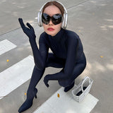 Women Jumpsuit Fall Fashion Slim Fit Slimming Long Sleeve Jumpsuit