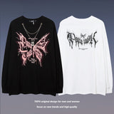 Men Long Sleeve Shirt Printed Couple Long Sleeve T-shirt Men and Women All-Matching Base