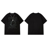 Men T Shirt Fashion Brand Printing Casual Short Sleeve T-shirt Men and Women College Style Vintage