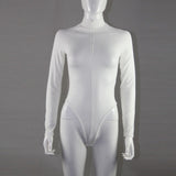 Women Jumpsuit Long Sleeve Zipper Tight Sexy Jumpsuit