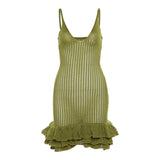 Women Dresses Summer Women's Knitted Slip Dress