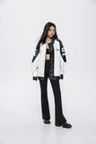 Unisex Jacket R Autumn Color Contrast Patchwork Leather Coat