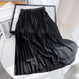 Women Skirt Spring Korean Pleated Skirt High Waist Skirt