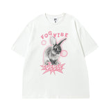 Men's T Shirt Printed Short-Sleeved T-shirt Men's and Women's National Fashion Street Retro Loose Couple Half Sleeve T-shirt