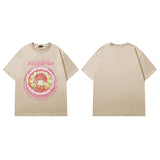 Men T Shirt Cute Cartoon Printed Short Sleeve T-shirt Loose Street Couple