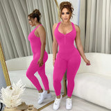 Women Jumpsuit Spring and Summer Fashion Zipper Overalls