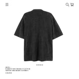 American vintage street T-shirt pure cotton retro men's and women's summer loose