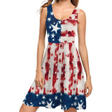 National Flag Day Dress Summer Print Dress Women's Vest