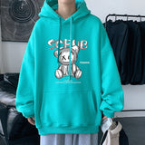 Men Hoodie Spring and Autumn Hoodie Spring and Autumn Loose Hong Kong Style Bear Coat