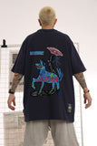 Men T Shirt T-shirt Men's and Women's National Fashion Brand Loose Short Sleeve Couple