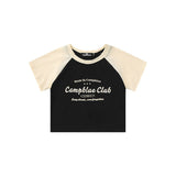 Women T-shirt Patchwork Short-Sleeved T-shirt Girls' Tops Casual Summer