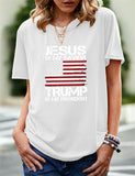 Women's Independence Day T Shirt Printed Short-Sleeved T-shirt