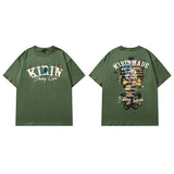 Men T Shirt Hip Hop round Neck Short Sleeve T-shirt Men and Women Loose All-Match Couple