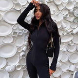 Women Jumpsuit Women's Clothing Fashion Polo Collar Slimming Long Sleeves Casual
