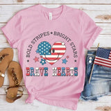 Women's Independence Day T Shirt round Neck Short Sleeve T-shirt Women's Top