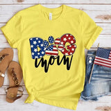Women's Independence Day T Shirt round Neck Short Sleeve T-shirt Women's Top