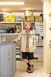 Unisex Jacket Autumn Zipper Contrast Color Jacket Coat Women's Clothing