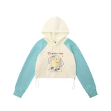 Women Hoodie Printed Hoodie Women's Autumn Loose Short Hoodie