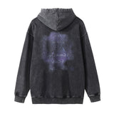 Men Hoodie Printed Hoodie Men's Loose Distressed Handmade