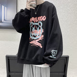 Men Hoodie Autumn Sweater Men's Hong Kong Style Loose Graffiti All-Matching