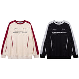 Men Long Sleeve Shirt Niche Design Splicing Machine Can Lazy Style Long Sleeve Base T-shirt for Men and Women