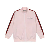 Palm Angle Sweatshirt Palm Angels Black and White Striped Stand Collar Jacket Men and Women Loose Sports