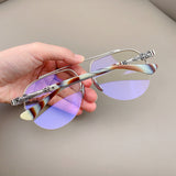 CHH Chrome Hearts Glasses Titanium Half Frame Myopia Glasses Frame