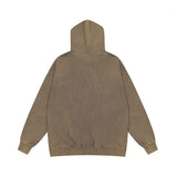 Men Hoodie XINGX Letter Print Sweatshirt Men's Hip Hop Rock Wash Pullover Hoodie