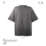 American vintage street T-shirt retro men's loose casual half sleeve