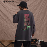 Men Long Sleeve Shirt Men's and Women's Loose Sleeves T-shirt High Street Ins Retro Hip Hop