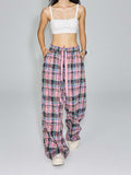Unisex Jacket Autumn Fried Plaid Casual Trousers