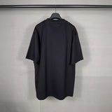 Men T-shirts summer pattern print washed old short-sleeved T-shirts loose