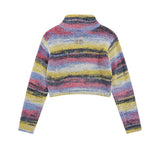 Women Sweater Autumn Leisure Contrast Color Long Sleeves Knitwear