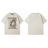 Men's T Shirt Fashion Brand Printing Suede Short-Sleeved T-shirt Men's and Women's Hiphop