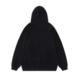 Men Hoodie Flocking Embroidered Five-Pointed Star Hooded Sweater