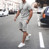 Men Co-Ords Summer Men's Solid Color Suit Casual