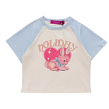Women T-shirt Multicolor Printing Short-Sleeved T-shirt for Girls