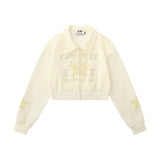 Women Hoodie Short Sweaters Women's Clothing Fall Loose Long Sleeve Jacket