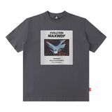 Men T Shirt Hip Hop Retro Letter Short Sleeve T-shirt for Men and Women
