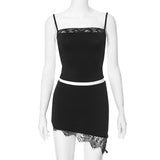 Woman Dresses Women's Spring Leisure Lace Stitching