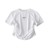 Women T-Shirt Summer Casual T-shirt Fashion Tops round Neck