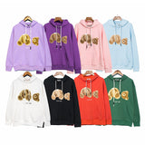 Palm Angle Hoodie Palm Angels Broken Bear Embroidered Hoodie Loose