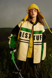 Unisex Jacket Autumn Stitching Contrast Color Motorcycle Clothing