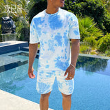 Men Co-Ords Summer Men's Casual round Neck Shorts Short Sleeve T-shirt
