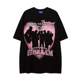 Men T Shirt Hip-Hop Street Retro Bottoming T-shirt Casual All-Match Short-Sleeved Men and Women