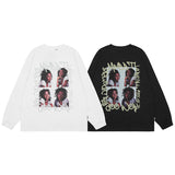 Men Long Sleeve Shirt Hip Hop Long Sleeve Bottoming T-shirt Men and Women All-Matching Casual Couple
