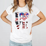 Women's Independence Day T Shirt round Neck Short Sleeve T-shirt Women's Top