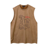 Men T Shirt Vintage Vest Men's Fashion Brand American Retro Hip Hop