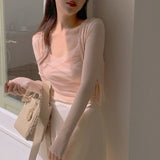 Women Long Sleeve Shirt Vest Long Sleeve Cardigan Jacket Short